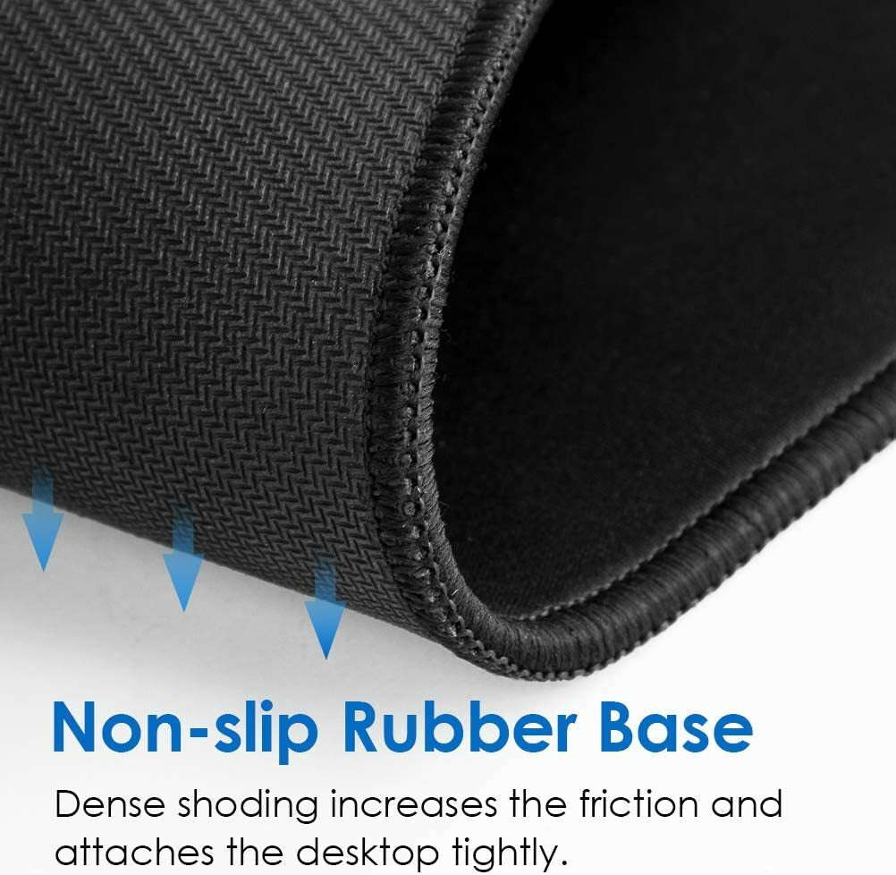 2-Pack Non-Slip Mouse Pad Stitched Edge PC Laptop for Computer PC Gaming Rubber